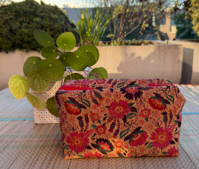 [02-0013] Trousse en Liège Fleuri M