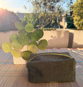 Trousse Velours Kaki S