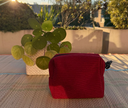 Trousse Velours Bordeaux XS