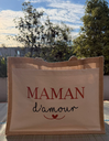Sac en toile de jute "Maman d'amour"